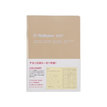 2026年10月始まり手帳 月間 A5 ロルバーンノートダイアリー ログチャート グレージュ