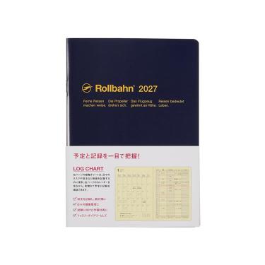 2026年10月始まり手帳 月間 A5 ロルバーンノートダイアリー ログチャート ダークブルー
