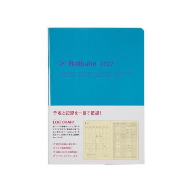 2026年10月始まり手帳 月間 A5 ロルバーンノートダイアリー ログチャート ターコイズ
