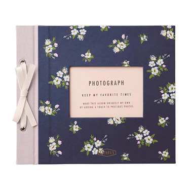 デコラップアルバム フラワー ネイビー