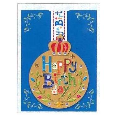 誕生日カード メダル ブルー