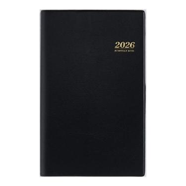 2026年3月始まり手帳 週間レフト B7 ビジネス手帳（800）黒