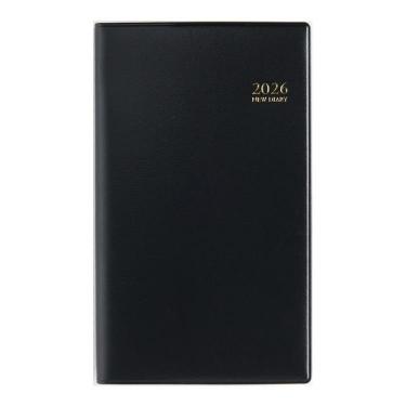 2026年3月始まり手帳 週間ブロック B7 ニューダイアリーアルファ4（816）黒