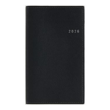 2026年3月始まり手帳 週間レフト B7 ニューダイアリーカジュアル（821）ブラック