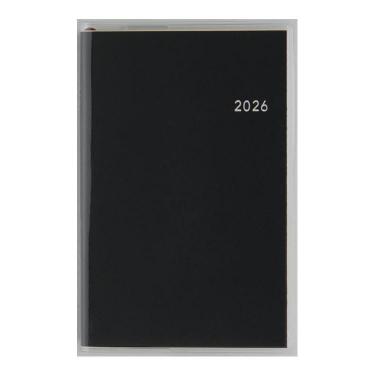 2026年3月始まり手帳 週間ブロック B7 ビジネス手帳 小型版 6（843）黒