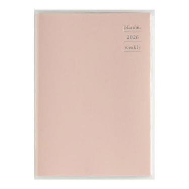 2026年4月始まり手帳 週間ブロック B6 プラーノ1（861）ベビーピーチ