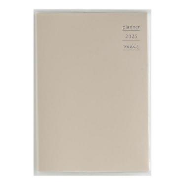 2026年4月始まり手帳 週間バーチカル B6 プラーノ3（863）クレイホワイト
