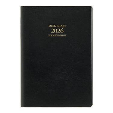 2026年3月始まり手帳 週間レフト A5 デスクダイアリー（912）黒