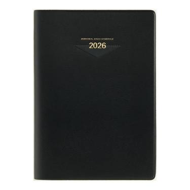 2026年4月始まり手帳 デイリー A5 ウィークメモ付きダイアリー（913）黒