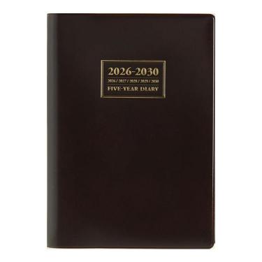 2026年4月始まり手帳 週間ブロック A5 5年卓上日誌（953）茶