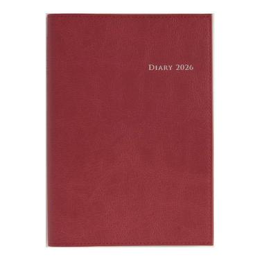 2026年3月始まり手帳 週間ブロック A5 デスクダイアリーカジュアル2（962）レッド