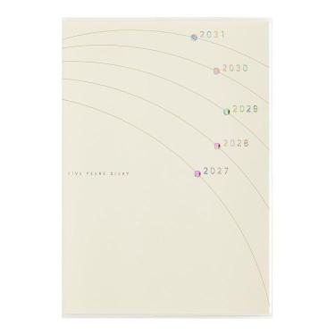 2027年1月始まり 週間ブロック B6 5年日記 （19） ホワイト