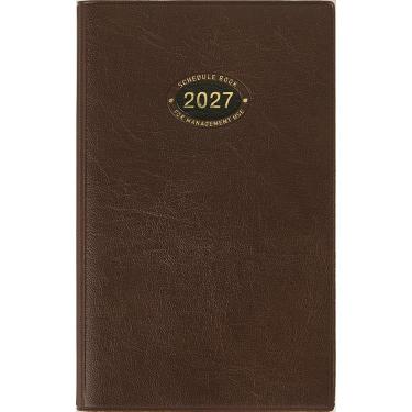 2027年1月始まり 週間レフト B7 ビジネス手帳4 茶