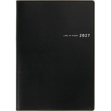 2026年12月始まり手帳 週間ブロック A5 デスクダイアリー 黒
