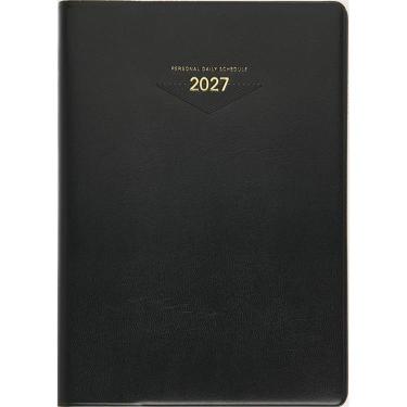 2027年1月始まり ウィークメモ付きダイアリー  A5 黒