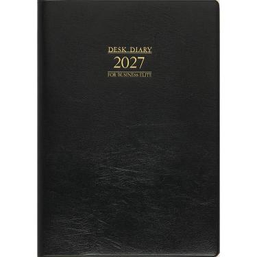 2026年12月始まり手帳 週間レフト A5 デスクダイアリー 黒