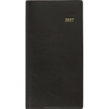 2026年12月始まり手帳 週間レフト B7 ニューダイアリ2 茶