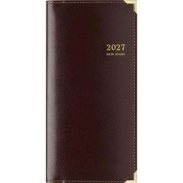 2026年12月始まり手帳 週間レフト B7 ニューダイアリ3 ワイン