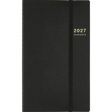 2026年12月始まり手帳 週間レフト A5 リングスリム 黒