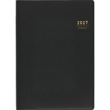 2026年12月始まり手帳 週間バーティカル A5 デスクダイアリー 黒