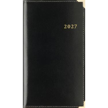 2026年12月始まり手帳 週間レフト B7 アルファ1 黒
