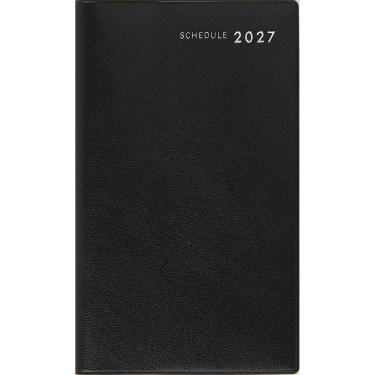 2026年12月始まり手帳 週間バーティカル B7 アルファ12 黒