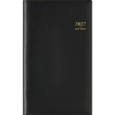 2026年12月始まり手帳 週間レフト B7 アルファ9 黒