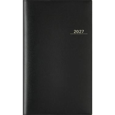 2026年12月始まり手帳 週間ブロック B7 アルファ13 黒
