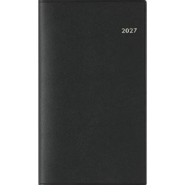 2026年12月始まり手帳 週間ブロック B7 ニューミニ4 黒