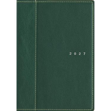 2027年1月始まり手帳 週間ブロック B6 シャルム9 ロイヤルグリーン