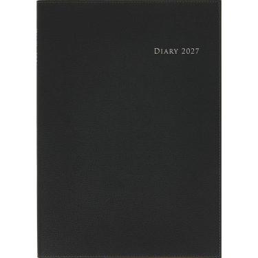 2026年12月始まり 週間レフト B5 デスクダイアリーカジュアル 黒