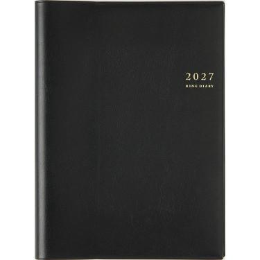 2027年1月始まり 週間ブロック A5 リングダイアリー 黒