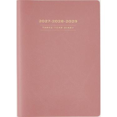 2027年1月始まり手帳 週間ブロック A5 3年卓上日誌 ピンク