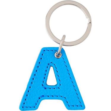 アルファベットキーホルダー A ネオンブルー