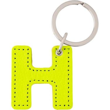 アルファベットキーホルダー H ネオンイエロー