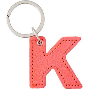 アルファベットキーホルダー K ネオンレッド