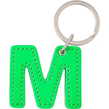 アルファベットキーホルダー M ネオングリーン