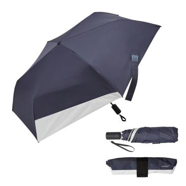 折りたたみ傘 晴雨兼用 自動開閉 COKAGE+ 55cm 切り継ぎ ミッドナイトブルー