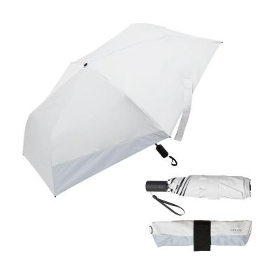 折りたたみ傘 晴雨兼用 自動開閉 COKAGE+ 55cm 切り継ぎ パールホワイト