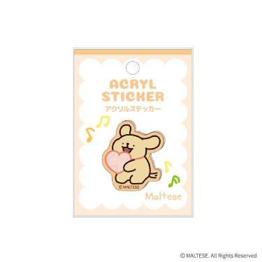 アクリルステッカー レトリバー ハート