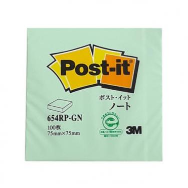 ポストイット 再生紙スタンダードノート グリーン