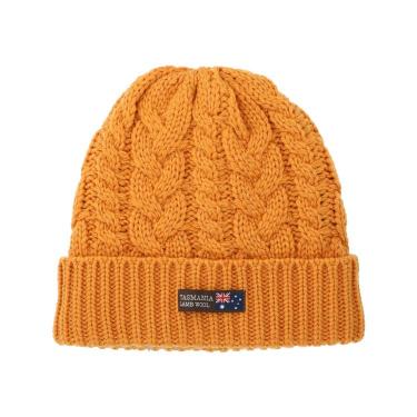 ワッチ ケーブル編み マスタード タスマニアラムウール【ロフト限定】