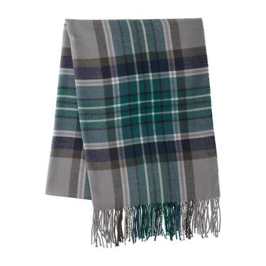 カシミヤタッチストール ノーブルチェック グレー【ロフト限定】