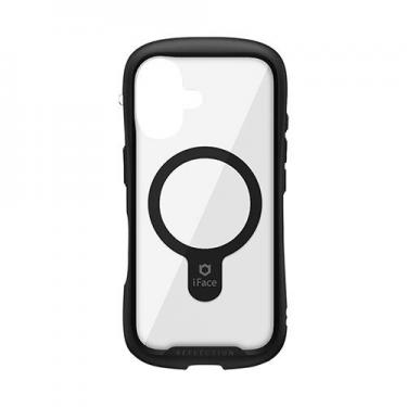 iPhone16用 iFace Reflection MagSynq 強化ガラスクリアケース ブラック
