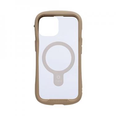 iPhone15/14/13用 iFace Reflection MagSynq強化ガラスクリアケース ベージュ