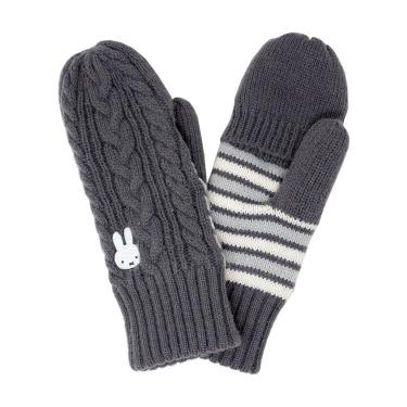 指出しミトン ミッフィー チャコール