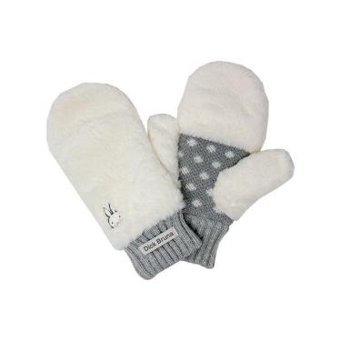 ファーニット指出しミトン ミッフィー オフホワイト