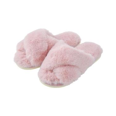 ルル ファースリッパ 23～24.5cm ピンク【ロフト限定】