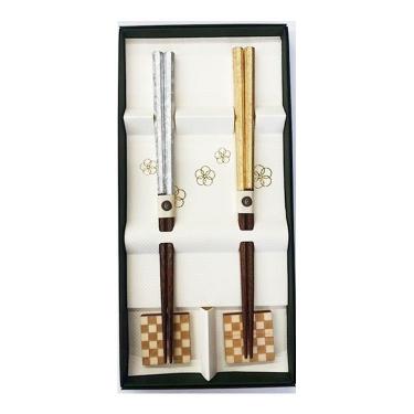 夫婦箸 和ごころ 箸置付 23cm