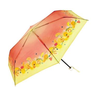 折りたたみ傘 ビニール傘 クリアアンブレラ リプトンフルーツインティー ミニ レッド